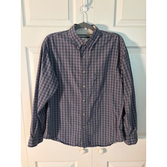 Columbia Other - Columbia Mens Plaid Long Sleeve Button Down Shirt Blue Grey Medium Outdoor Work